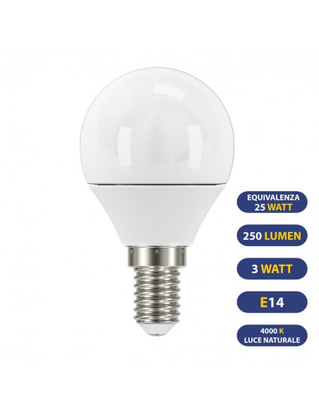 SFERA LED 250LUMEN 3.3W E14 4000K